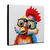 cheap Animal Paintings-Nursery Oil Painting Handmade Hand Painted Wall Art Pop Cartoon Chicken Animal Home Decoration Décor Stretched Frame Ready to Hang
