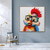 cheap Animal Paintings-Nursery Oil Painting Handmade Hand Painted Wall Art Pop Cartoon Chicken Animal Home Decoration Décor Stretched Frame Ready to Hang