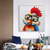 cheap Animal Paintings-Nursery Oil Painting Handmade Hand Painted Wall Art Pop Cartoon Chicken Animal Home Decoration Décor Stretched Frame Ready to Hang