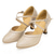 economico Scarpe da ballo di sala e danza moderna-Scarpe da ballo da sala da donna con cinturino incrociato bianco – tacchi latini chiusi in pelle per matrimoni, salsa e prove di performance