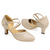 economico Scarpe da ballo di sala e danza moderna-Scarpe da ballo da sala da donna con cinturino incrociato bianco – tacchi latini chiusi in pelle per matrimoni, salsa e prove di performance