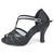 tanie Buty do tańców latynoskich-damskie czarne, siateczkowe, pasiaste buty do tańca na obcasie z zapięciem na sprzączkę – eleganckie buty z odkrytymi palcami do tańca towarzyskiego, latynoamerykańskiego i na specjalne okazje