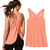 cheap Yoga Tops-Women&#039;s Running Tank Top Open Back Cross Back Sleeveless Top Athleisure Breathable Quick Dry Lightweight Yoga Fitness Gym Workout Sportswear Activewear Solid Colored Coral Purple White
