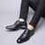 billige Brogue-sko-brune oxford-kjolesko for menn – klassiske brogue-sko i kunstskinn med snøring til forretninger, bryllup og formelle anledninger