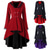 abordables Hauts-Rétro Vintage Punk &amp; Gothique Médiéval Manteau Trench-coat Vêtements d&#039;extérieur Médecin de la peste Grande Taille Couleur Unie Femmes Halloween Carnaval Mascarade Soirée Halloween Adulte Manteau