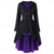 abordables Hauts-Rétro Vintage Punk &amp; Gothique Médiéval Manteau Trench-coat Vêtements d&#039;extérieur Médecin de la peste Grande Taille Couleur Unie Femmes Halloween Carnaval Mascarade Soirée Halloween Adulte Manteau
