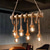 voordelige Clusterontwerp-6-lichts hanglamp 80cm led cluster design hout / bamboe landelijke eetkamer ketting / snoer verstelbaar 110-120v 220-240v