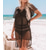 abordables Vestidos de playa-Mujer Bañadores Tapadera Normal Traje de baño Traje de baño modesto Color sólido Blanco Negro Trajes de baño