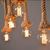 voordelige Clusterontwerp-6-lichts hanglamp 80cm led cluster design hout / bamboe landelijke eetkamer ketting / snoer verstelbaar 110-120v 220-240v