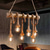 voordelige Clusterontwerp-6-lichts hanglamp 80cm led cluster design hout / bamboe landelijke eetkamer ketting / snoer verstelbaar 110-120v 220-240v