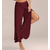 preiswerte Damen Hosen-Damen-Basic-Culottes Chinos mit weitem Bein mehrlagige Split-Rüschenhose Fitnessstudio Yoga dehnbar chinesischer Stil lose dunkelgrau 5xl