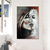 cheap People Paintings-Oil Painting Hand Painted Vertical People Abstract Portrait Modern Rolled Canvas (No Frame)