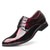 cheap Formal-Men&#039;s Glossy Burgundy Patent Faux Leather Lace-Up Dress Shoes with Brogue Detailing - Formal Oxford Shoes for Weddings, Parties, and Business Events