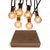 cheap Plug String Lights-Elegant Wedding Reception Party Outdoor String Lights 7.62M 25ft G40 Bulbs Outdoor Wedding Decoration Backyard Bistro Patio Balcony Home Decoration 7W Globe Light String 220-240V