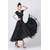 abordables Vêtements d'Entraînement-Danse de Salon Robe Paillettes Paillette Femme Utilisation Entraînement Manche Courte Taille moyenne Satin Fibre de Lait