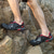 رخيصةأون أحذية واكسسوارات-رجالي نسائي أحذية المشي أحذية الماء أحذية حافي القدمين امتصاص الصدمات متنفس يمكن ارتداؤها خفة الوزن صيد السمك التسلق ركض شبكة الصيف أسود رمادي