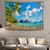 preiswerte Ozeanstrand Wandteppich-fenster landschaft wandteppich kunst dekor decke vorhang picknick tischdecke hängen hause schlafzimmer wohnzimmer wohnheim dekoration polyester meer ozean strand palme tier Wandtuch XXL Natur