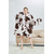 cheap Kigurumi Pajamas-Carnival Spot Oversized Hoodie Blanket Wearable Blanket With Pocket Milk Cow Onesie Pajamas Kigurumi Pajamas For Adults' Men and Women Christmas Halloween Carnival Cartoon
