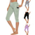 cheap Yoga Leggings &amp; Tights-Women&#039;s Leggings Sports Gym Leggings Yoga Pants Spandex Light Purple Black Gray Fall Spring 3/4 Tights Capri Leggings Tummy Control Butt Lift 4 Way Stretch Side Pockets Clothing Clothes Yoga Fitness