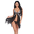cheap Lingerie-Women&#039;s Lingerie Babydoll V-Neck Lace Rhinestone Detail Adjustable Straps Sheer Skirt Romantic Sleepwear Burgundy Various Sizes