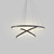 billige Ring &amp; Rund Design-3-lys 80/60/40/20 cm LED-pendellampe i metall, akryl, ringformet design, lakkerte overflater, 90 W/113 W, 3-ringers, 4-ringers dimbar med fjernkontroll