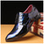 cheap Formal-Men&#039;s Glossy Burgundy Patent Faux Leather Lace-Up Dress Shoes with Brogue Detailing - Formal Oxford Shoes for Weddings, Parties, and Business Events