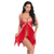 cheap Lingerie-Women&#039;s Lingerie Babydoll V-Neck Lace Rhinestone Detail Adjustable Straps Sheer Skirt Romantic Sleepwear Burgundy Various Sizes