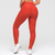 halpa Jooga-leggingsit ja sukkahousut-naisten korkea vyötäröiset joogahousut vatsanhallinta laihtumiseen booty leggingsit harjoittelevat joustavat puskurihousut (keskipitkät, punaiset)