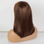 abordables Pelucas naturales de malla-Mezcla de cabello humano Peluca Media Heterosexual Con flequillo Marrón Mujer Moda Adorable Sin Tapa Mujer Castaño rojizo oscuro
