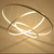 billige Ring &amp; Rund Design-3-lys 80/60/40/20 cm LED-pendellampe i metall, akryl, ringformet design, lakkerte overflater, 90 W/113 W, 3-ringers, 4-ringers dimbar med fjernkontroll