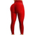 voordelige Yoga leggings en panty&#039;s-vrouwen hoge taille yoga broek buik controle afslanken booty leggings workout rekbare butt lift ruches panty (medium, rood)