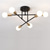 billiga Takfasta och semitakfasta taklampor-6 huvuden 55 cm led taklampa nordisk stil ljuskrona sputnik design metall konstnärlig stil industriell målade ytor kök sovrum barnrumslampor 110-120v 220-240v
