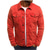 billige denim overtøj-mænds efterår vinter knap ensfarvet vintage denim jakke toppe bluse frakke outwear (rød, m)