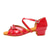 cheap Kids Dance Shoes-Girls&#039; White Latin Dance Sandals with Rhinestone Buckle, Low Heel, and Crisscross Straps - Ideal for Ballroom and Salsa Practice