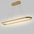 abordables Diseño de línea-80/100cm diseño circular lámpara colgante led estilo nórdico aleación de aluminio acabados pintados moda moderna para comedor cocina salón 110-240v 78w solo regulable con mando a distancia