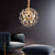 billige Lysekroner-50 cm LED krystall lysekrone kan dimmes gull globe desgin anheng lys moderne metall galvanisert 110-120V 220-240V
