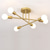 billiga Takfasta och semitakfasta taklampor-6 huvuden 55 cm led taklampa nordisk stil ljuskrona sputnik design metall konstnärlig stil industriell målade ytor kök sovrum barnrumslampor 110-120v 220-240v