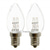 cheap LED Candle Lights-2pcs 1 W LED Candle Lights 20 lm E12 C35 4 LED Beads Dip LED Decorative Warm White White 110-240 V