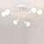 billiga Takfasta och semitakfasta taklampor-6 huvuden 55 cm led taklampa nordisk stil ljuskrona sputnik design metall konstnärlig stil industriell målade ytor kök sovrum barnrumslampor 110-120v 220-240v