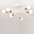 billiga Takfasta och semitakfasta taklampor-6 huvuden 55 cm led taklampa nordisk stil ljuskrona sputnik design metall konstnärlig stil industriell målade ytor kök sovrum barnrumslampor 110-120v 220-240v