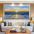 abordables Pinturas de paisajes-Pintura al óleo pintada a colgar Pintada a mano Panorámica horizontal Abstracto Moderno Sin marco interior  (sin marco)