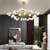 baratos Estilo Sputnik-113 cm led lustre nórdico ouro preto globle design de metal pintado acabamentos modernos 110-120v 220-240v