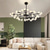 baratos Estilo Sputnik-113 cm led lustre nórdico ouro preto globle design de metal pintado acabamentos modernos 110-120v 220-240v