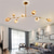 economico Lampadari-multi head magic bean lampadario caldo bianco luce creativa arte moderna soggiorno lampada heteromorphic nordic semplice sfera di vetro molecolare sala da pranzo ac110v ac220v
