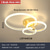 cheap Dimmable Ceiling Lights-LED Ceiling Light Circle Ring Nordic Gold Acrylic 2 3 5 6 Heads Exterior Lighting Living Room Ceiling Lamp Simple Modern Art ceiling Light Luxury LED Bedroom Light AC220V