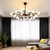 baratos Estilo Sputnik-113 cm led lustre nórdico ouro preto globle design de metal pintado acabamentos modernos 110-120v 220-240v