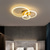 cheap Dimmable Ceiling Lights-LED Ceiling Light Circle Ring Nordic Gold Acrylic 2 3 5 6 Heads Exterior Lighting Living Room Ceiling Lamp Simple Modern Art ceiling Light Luxury LED Bedroom Light AC220V