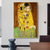 billiga Berömda målningar-jul världsberömda målningsserier 100% handmålade Gustav Klimts kyss abstrakt oljemålning på duk väggbilder för vardagsrum heminredning present