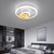 cheap Dimmable Ceiling Lights-LED Ceiling Light Circle Ring Nordic Gold Acrylic 2 3 5 6 Heads Exterior Lighting Living Room Ceiling Lamp Simple Modern Art ceiling Light Luxury LED Bedroom Light AC220V