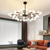 baratos Estilo Sputnik-113 cm led lustre nórdico ouro preto globle design de metal pintado acabamentos modernos 110-120v 220-240v